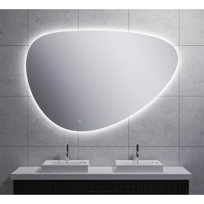 Afbeelding van Wiesbaden Uovo spiegel ovaal met LED, dimbaar en spiegelverwarming 150 cm