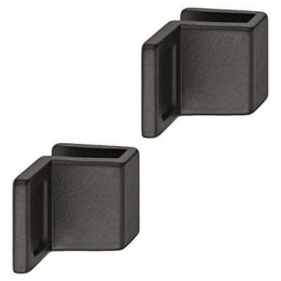 Afbeelding van Gedotec glazen deurgreep, kast, meubelgrepen voor deuren, trekgreep om vast te klemmen, glasdikte 4 6 mm, gegoten zink zwart, handvat kastdeuren en 2 stuks, design