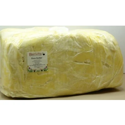 Afbeelding van Shea Butter Puur 10kg Blok Huid en Haar Ongeraffineerde Onbewerkte Sheabutter Bulk