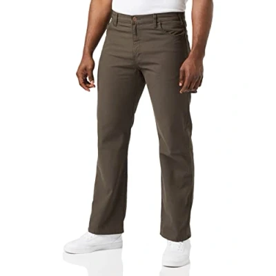Afbeelding van Dickies Heren Relaxed Fit Rechte Been Carpenter Duck Jeans Werk Utility Broek, Zwart Olijf, 30W / 30L