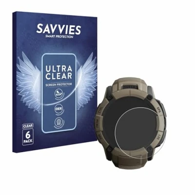 Afbeelding van Savvies Screenprotector voor Garmin Instinct 2X Solar Tactical Edition Folie Beschermfolie transparant (6 Stuks)