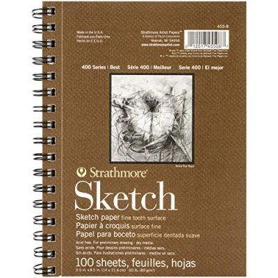 Afbeelding van Pro Art Strathmore 455800 Schetspapier, spiraalblok, 14 x 21,6 cm, 100 vellen