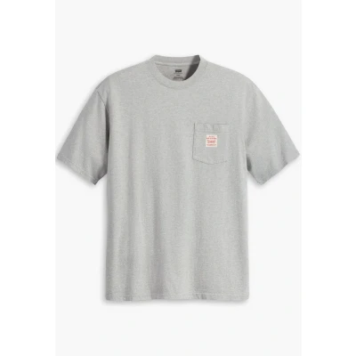 Afbeelding van Levi&#039;s Workwear TEE Tshirt basic, Heren, Maat: Small, Mid tone grey heather