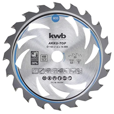 Afbeelding van kwb 583354 Hardmetaal cirkelzaagblad 150 x 16 1.0 mm Aantal tanden: 20 1 stuk(s)