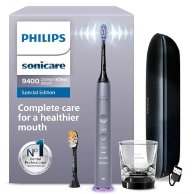 Afbeelding van Philips Sonicare DiamondClean 9400 elektrische tandenborstel met app, Grijs (Model HX9917/90)