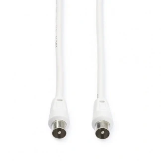 Afbeelding van Coax kabel mannelijk Nedis 3 meter (Analoog, Wit)