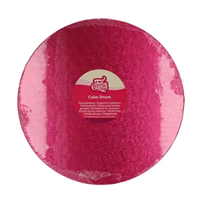 Afbeelding van FunCakes Cake Drum Taartplateau Rond Cerise Ø30,5 cm