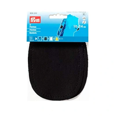 Afbeelding van Prym Toppe in Velluto a Coste, termoadesive, Nero, 2pezzi