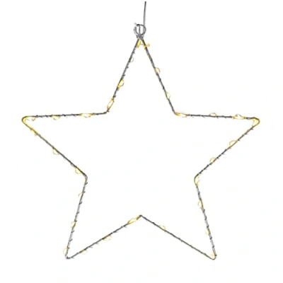 Afbeelding van Spetebo Vensterafbeelding ster 40 LED met timerfunctie cm / wit raamdecoratie hangend kerstster verlicht voor buiten en binnen