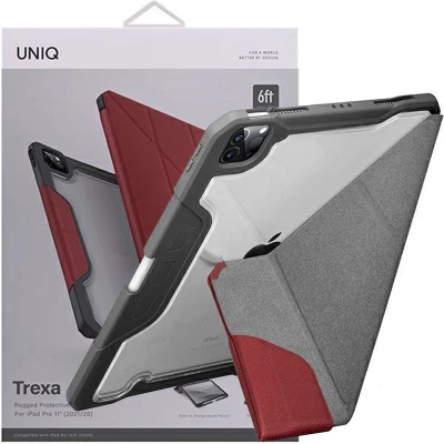 Afbeelding van UNIQ case voor Trexa iPad Pro 11 2021/2020 Antimicrobieel rood/rood