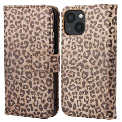 Afbeelding van Apple iPhone 13 Hoesje Kunstleder imoshion Bookcase Leopard Mood Telefoonhoesje