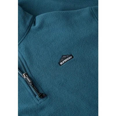 Afbeelding van Superdry Mannen Polar Fleece met Halflange Rits Blauw Grootte: XL