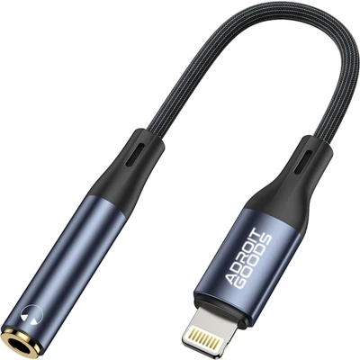 Afbeelding van AdroitGoods Lightning naar 3.5 mm Jack Adapter Compatibel met iPhone aux