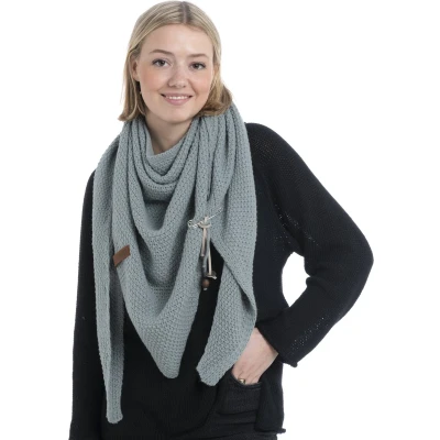 Afbeelding van Knit Factory COCO Halsdoek, Dames, Maat: One Size, Stone green