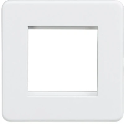 Afbeelding van Knightsbridge SF2GMW Schroefloze 2G Modulaire voorplaat Mat Wit