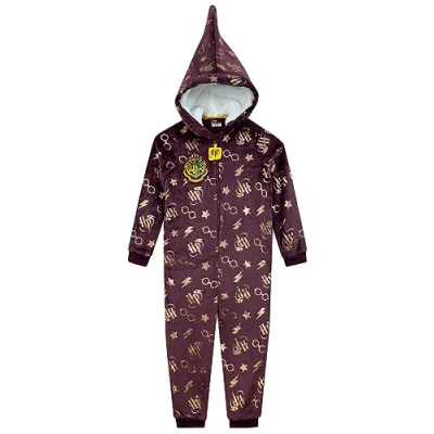 Afbeelding van Harry Potter Onesie voor meisjes Zweinstein rompertjes Griffoendor PJ&#039;s 122 Officiële koopwaar