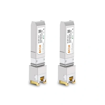 Afbeelding van 6COMGIGA [2 stuks] 1.25/2.5/10GBase T SFP+ transceiver, RJ45 koperen module voor Cisco SFP 10G S, Ubiquiti UF 10G, Netgear, D Link, Supermicro, TP tot 30 m