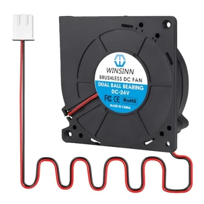 Afbeelding van WINSINN DC 12032 Ventilator, 24 V, dubbele kogellagers, volt, borstelloze koeling, 120 x 32 mm, 2 pins
