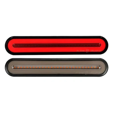 Afbeelding van KYYET 2 stuks rood en geel vrachtwagen aanhanger van ATV accessoires universeel sequentieel Flow Stop Brake Turn Singal achterlicht Halo Neon Led Light Bar