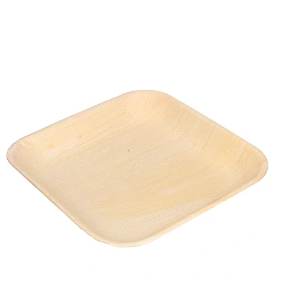 Afbeelding van Bio Futura Thali Premium Palmblad Bord Vierkant 24 cm 100 stuks Duurzaam