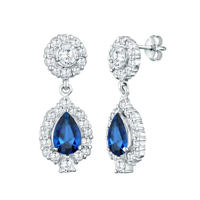 Afbeelding van Elli Statement Piece Oorbellen, Dames, Maat: One Size, Blau/silberfarben