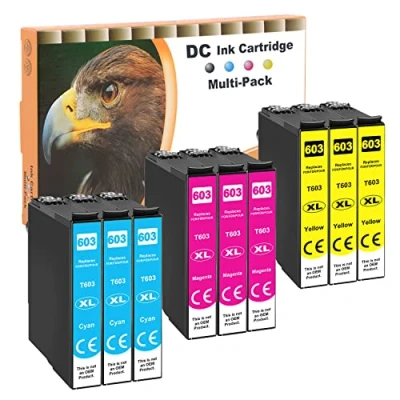 Afbeelding van D&amp;C 9x inktcartridges compatibel met Epson 603 XL voor WorkForce WF 2830 DWF 2835 2850 Expression Home XP 2100 Series 2105 3100 3105 4100 4105
