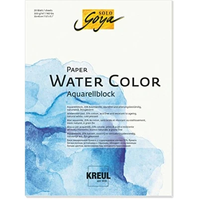 Afbeelding van SOLO GOYA Paper Water Color 30 x 40 cm 20 sheets 300 g/m2
