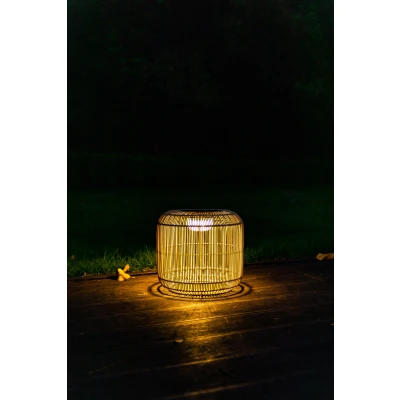 Afbeelding van Sens Line Fleur Tuinlamp 28cm Solar &amp; USB Rotan