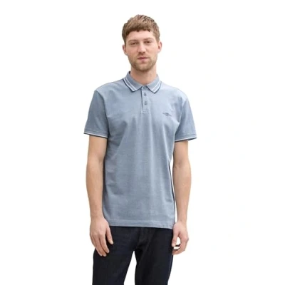 Afbeelding van TOM Tailor MIT Stretch Poloshirt, Heren, Maat: Small, Mystical blue two tone pique