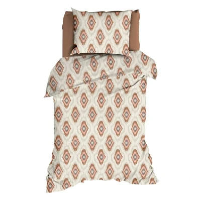 Afbeelding van Dekbedovertrek Romanette Ottoman Terra Katoen 140 x 200 / 220 cm 1 Persoons