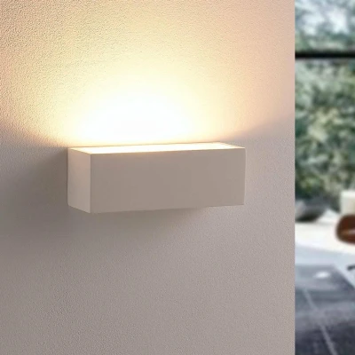 Afbeelding van Lindby LED wandlamp 1licht gips H: 7.5 cm G9 wit