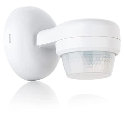 Afbeelding van SEBSON® Bewegingsmelder Buiten IP65 Opbouw, LED geschikt, Wand Plafond Montage, IR Bewegingssensor Programmeerbaar, Sensor Detectiebereik max. 24m / 360, 3 draads