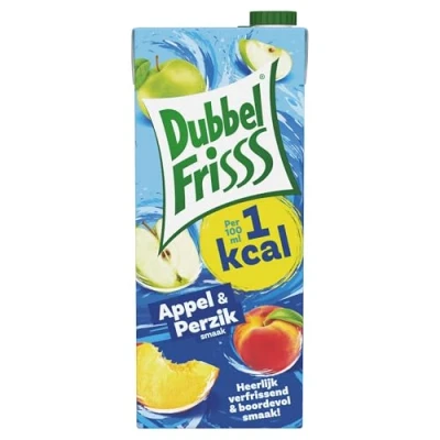 Afbeelding van DubbelFrisss 1Kcal Appel &amp; perzik