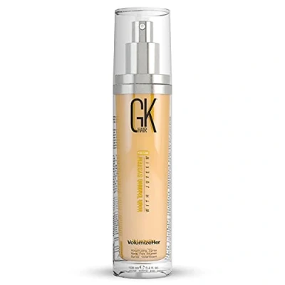 Afbeelding van GK Hair Global Keratin Leave In Conditioner Detangler Spray 120ml voor droog, beschadigd en pluizig haar bescherming met natuurlijke organische olie kracht glans (VolumizeHer 100ML)
