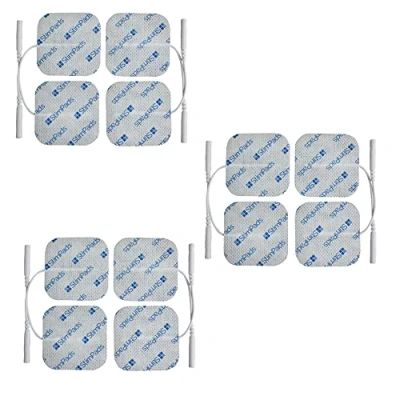 Afbeelding van StimPads® TENS &amp; EMS Elektroden Zelfklevende Herbruikbare Gel Pads 5x5cm Geschikt voor Alle Gangbare Apparaten met 2mm Pin Latexvrij Hoogwaardige Kwaliteit 12 stuks Medisch hulpmiddel
