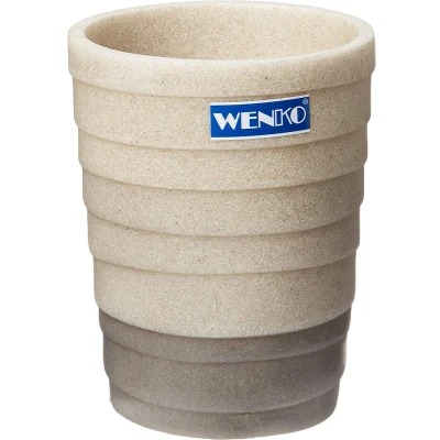 Afbeelding van Wenko Badkamerbeker Cuzco 10 Cm Polyresin Beige/grijs