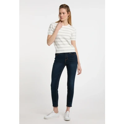 Afbeelding van Dreimaster Maritim Dames Trui Met Korte Mouwen SCHMUDDELWEDDA XS/S / Off White Grijs Melange 50% Viscose 28% Polyester 22% Nylon