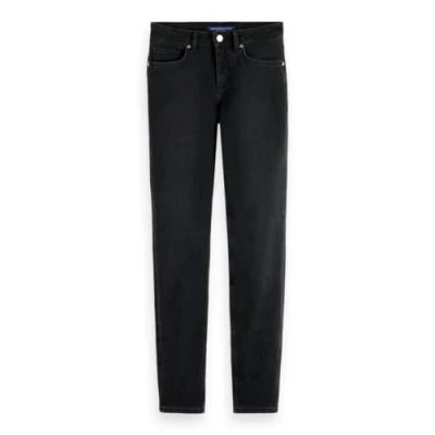 Afbeelding van Scotch &amp; Soda Core Bohemienne Mid Rise Skinny Black Coast Jeans voor dames, 3049, 25W x 32L