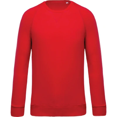 Afbeelding van Kariban Herensweater BIO ronde hals raglanmouwen K480 Red