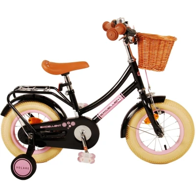 Afbeelding van Volare Kinderfiets Excellent 12 inch Zwart met mandje