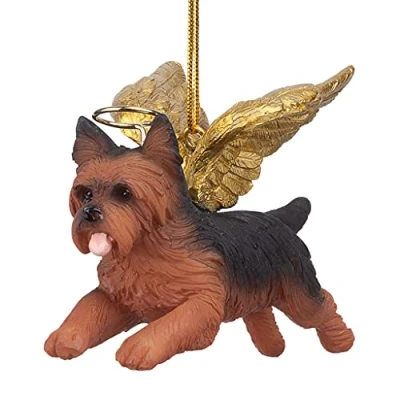 Afbeelding van Design Toscano JH170737 Kerst Ornament Eer Yorkie Pooch Ornamenten Hond Vakantie Angel