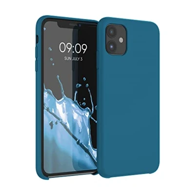 Afbeelding van kwmobile telefoonhoesje compatibel met Apple iPhone 11 hoesje Zachte case voor smartphone Back cover in mat petrol