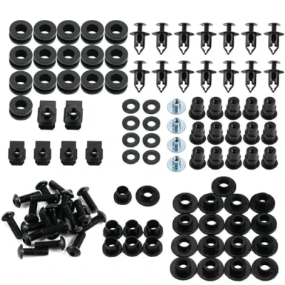 Afbeelding van Schroeven en moeren Motorfietskuipboutset Voor CBR600 RR CBR600RR CBR 600RR 600 2005 2006 Alloy Black Complete Moerset