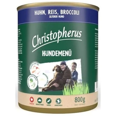 Afbeelding van Christopherus hondenmenu senior 6x800g kip, rijst, broccoli