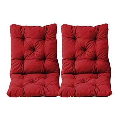 Afbeelding van Ambientehome Set van 2 zitkussens en rugkussens stoel Hanko, rood, ca 50 x 98 8 cm, bekleding