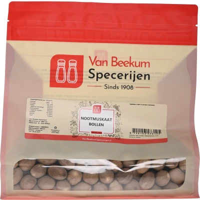 Afbeelding van Van Beekum Specerijen Nootmuskaat Bollen 1 kilo (hersluitbare stazak)