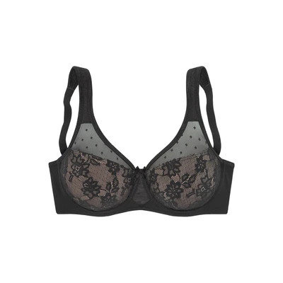 Afbeelding van Lascana Minimizer BRA Beugel BH, Dames, Maat: 100C, Black/nougat