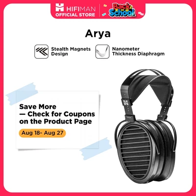Afbeelding van HIFIMAN Arya Full Size Over Ear Planar Magnetisch Audiofiel Verstelbare hoofdtelefoon Stealth