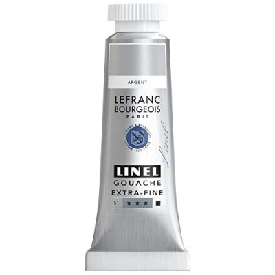 Afbeelding van Lefranc &amp; Bourgeois Linel Gouache Extra Fine Silver 232 14ml