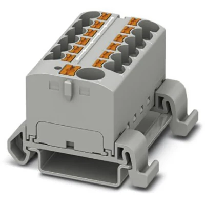 Afbeelding van Phoenix Contact PTFIX 10/12X4 NS35A GY 3273746 Verdeelblok Aantal polen: 13 0.2 mm² 6 Grijs 8 stuk(s)